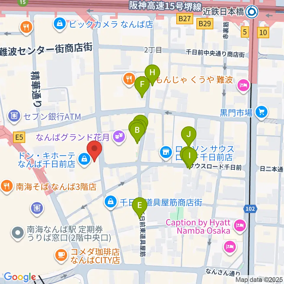 よしもと漫才劇場周辺の駐車場・コインパーキング一覧地図