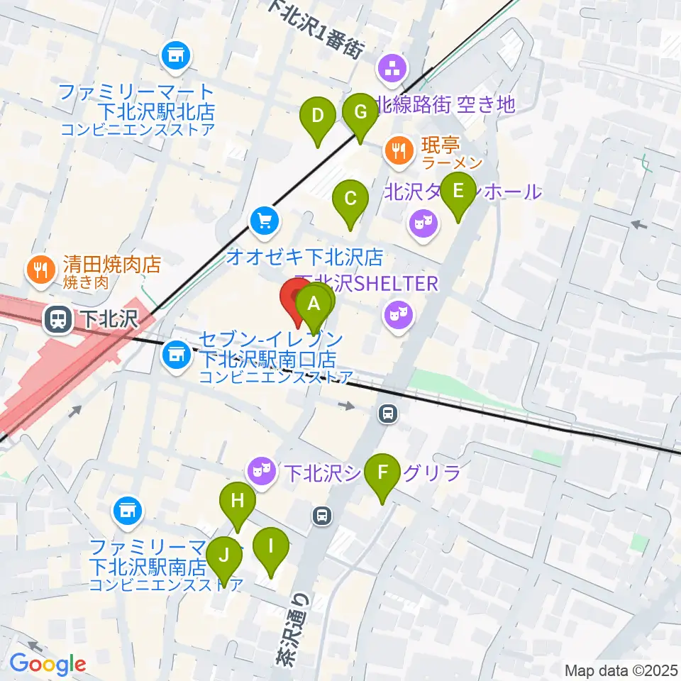下北沢 本多劇場周辺の駐車場・コインパーキング一覧地図