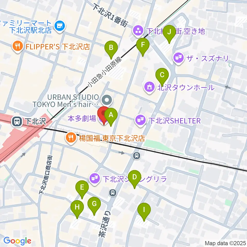 下北沢 本多劇場周辺の駐車場・コインパーキング一覧地図