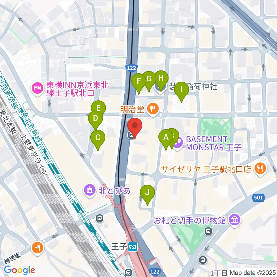 インディペンデントシアターOji周辺の駐車場・コインパーキング一覧地図