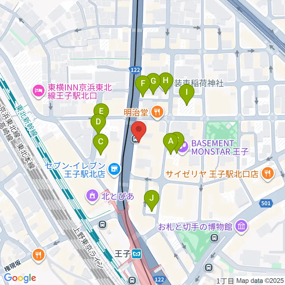 インディペンデントシアターOji周辺の駐車場・コインパーキング一覧地図
