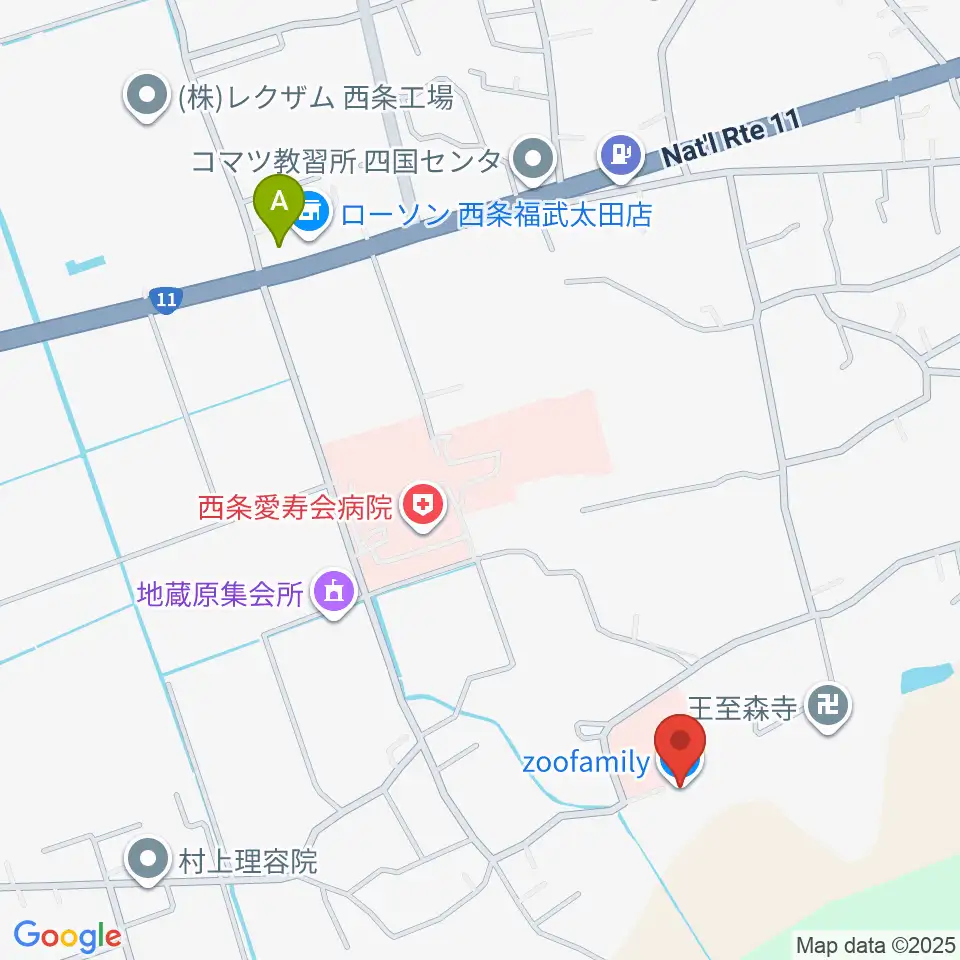 zoofamily周辺の駐車場・コインパーキング一覧地図