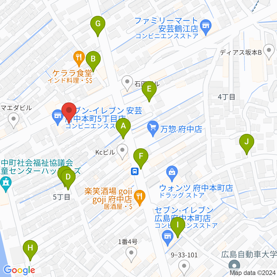 広島ララミュージック周辺の駐車場・コインパーキング一覧地図