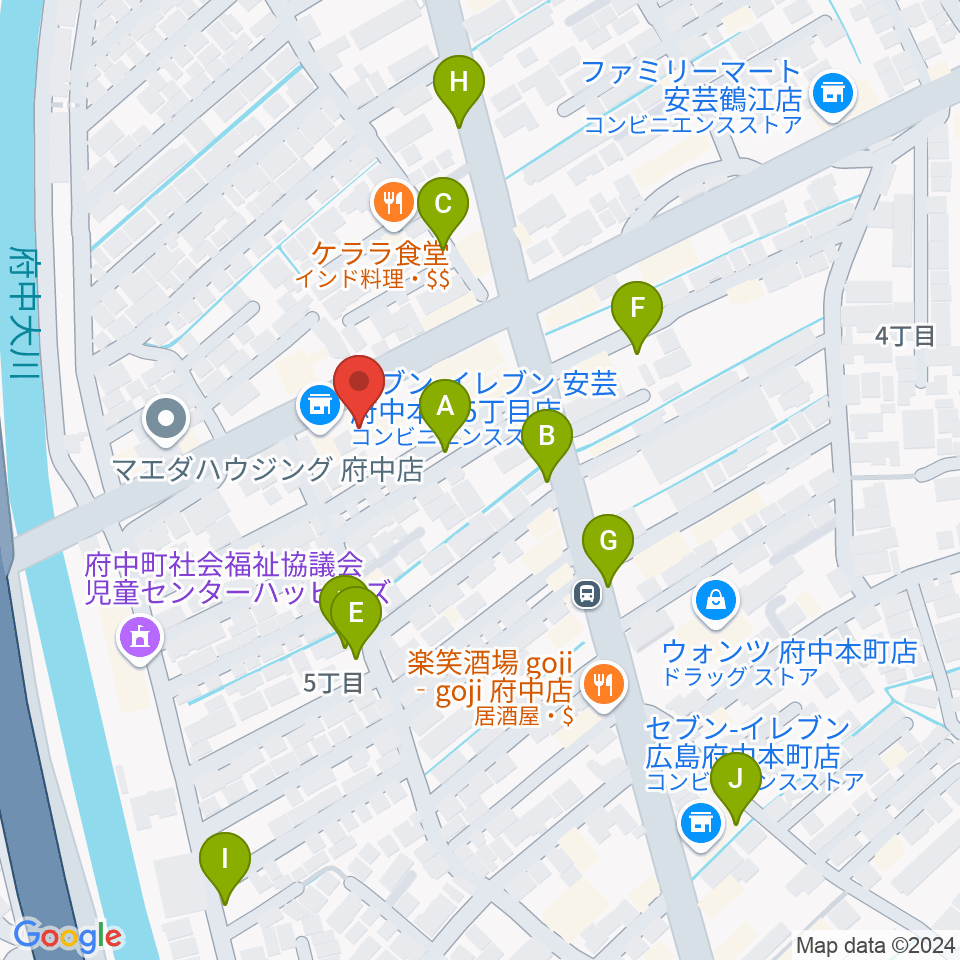 広島ララミュージック周辺の駐車場・コインパーキング一覧地図