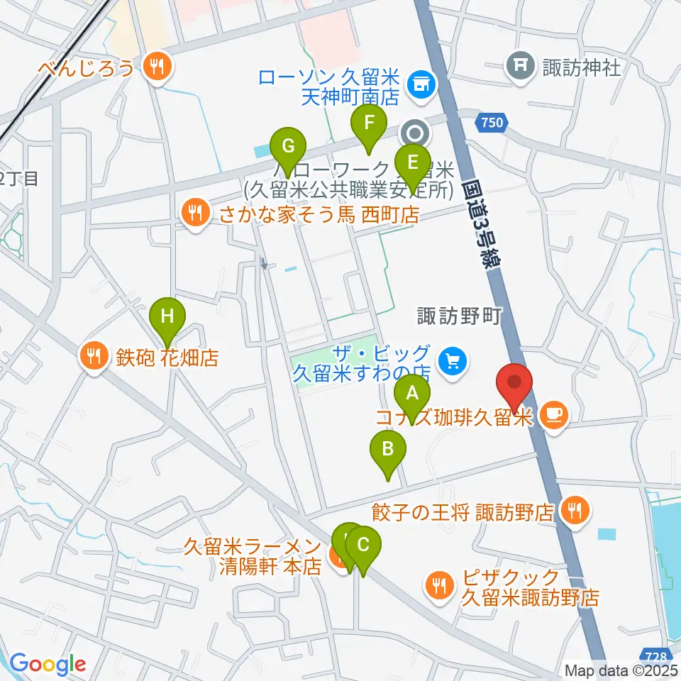 木下楽器店 すわの町本店周辺の駐車場・コインパーキング一覧地図