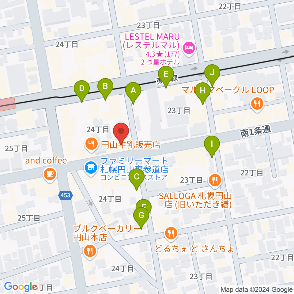 円山夜想 ルヤマノクターン周辺の駐車場・コインパーキング一覧地図