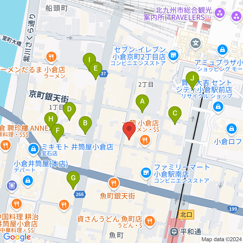 松田楽器店周辺の駐車場・コインパーキング一覧地図