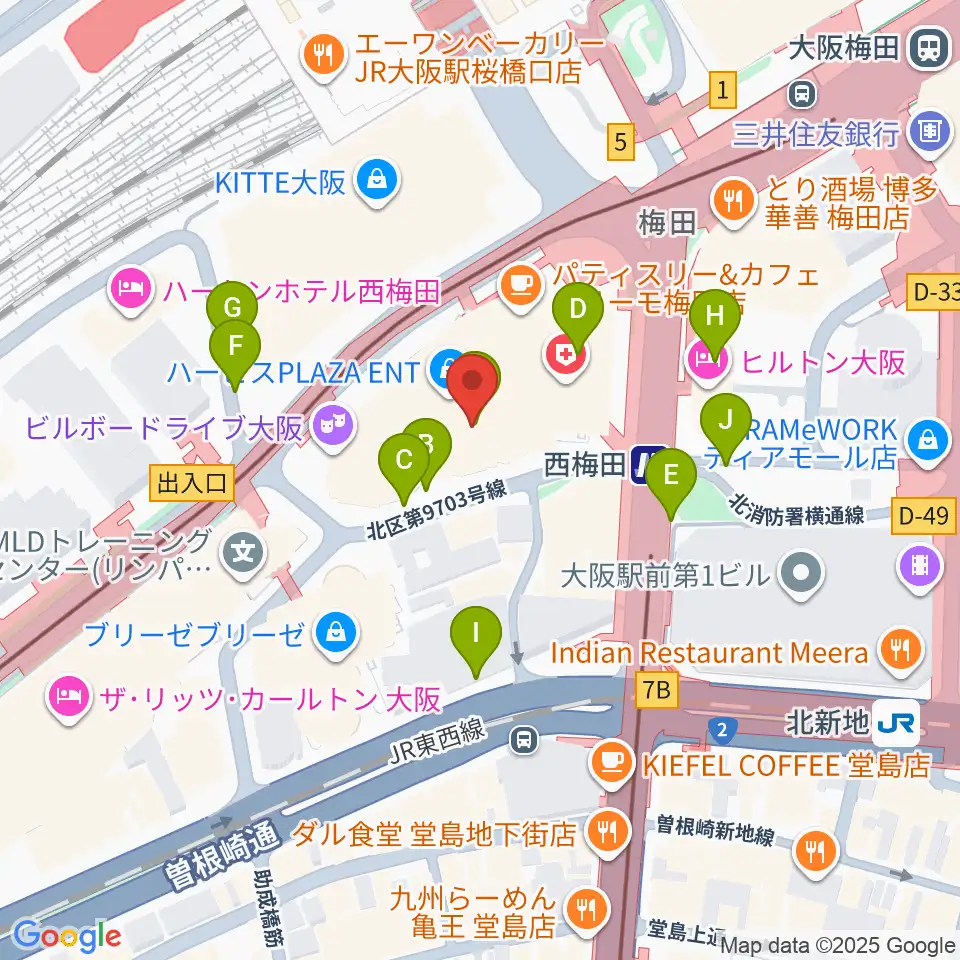 大阪四季劇場周辺の駐車場・コインパーキング一覧地図