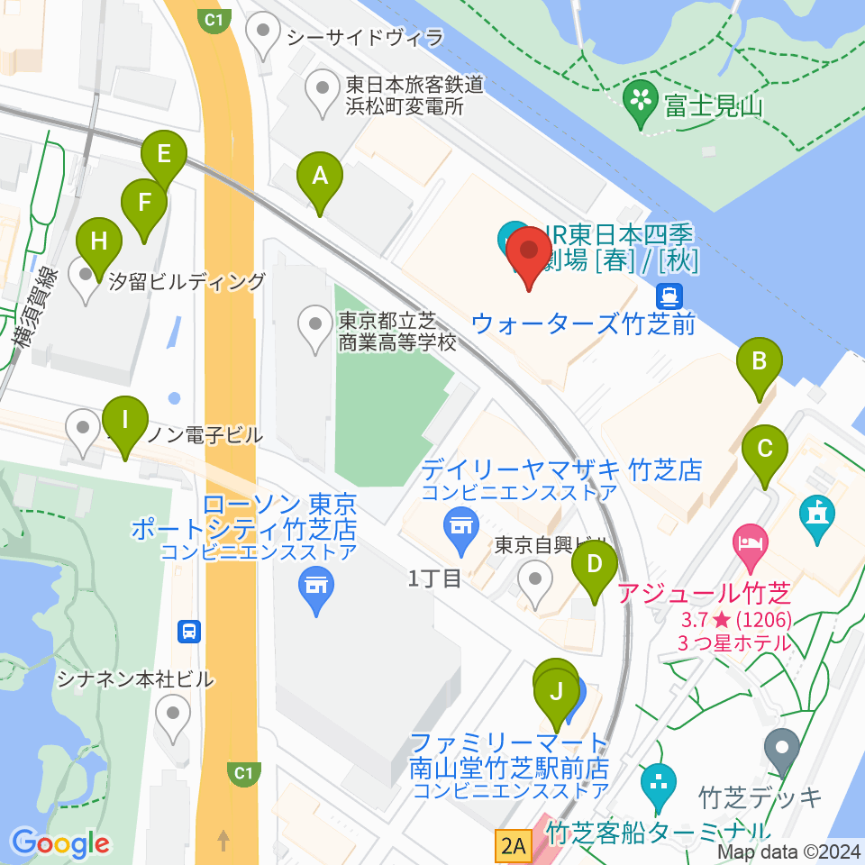 JR東日本四季劇場［春］周辺の駐車場・コインパーキング一覧地図