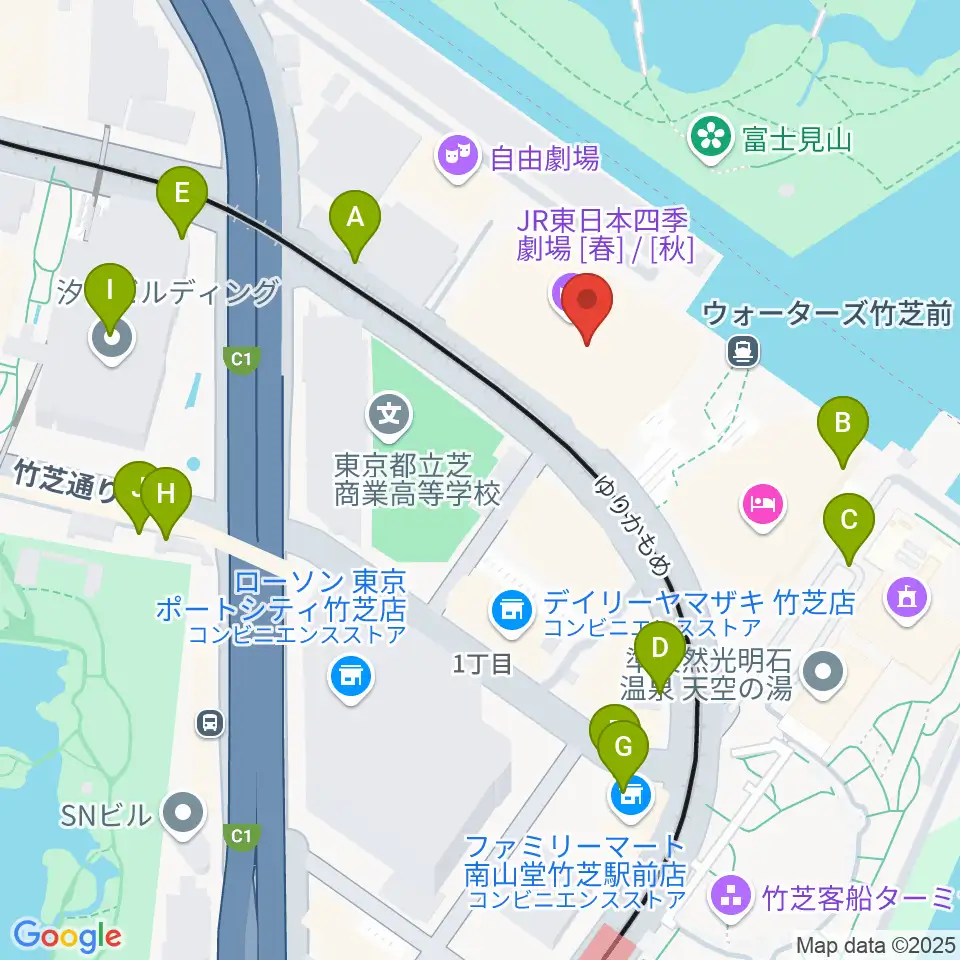 JR東日本四季劇場［春］周辺の駐車場・コインパーキング一覧地図