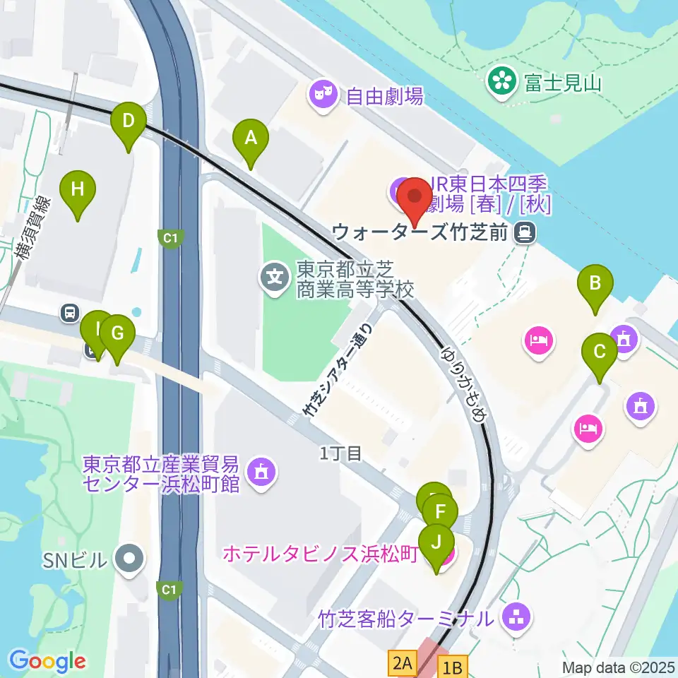 JR東日本四季劇場［春］周辺の駐車場・コインパーキング一覧地図
