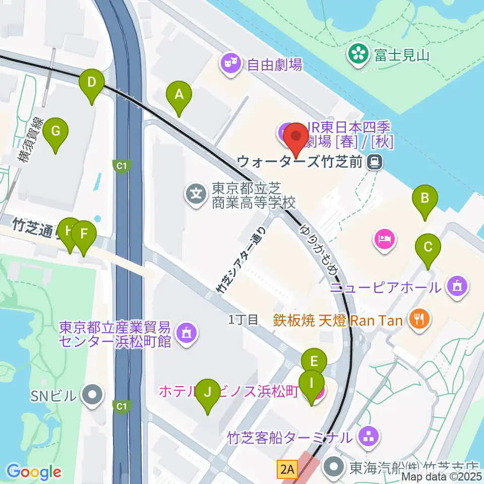 JR東日本四季劇場［春］周辺の駐車場・コインパーキング一覧地図