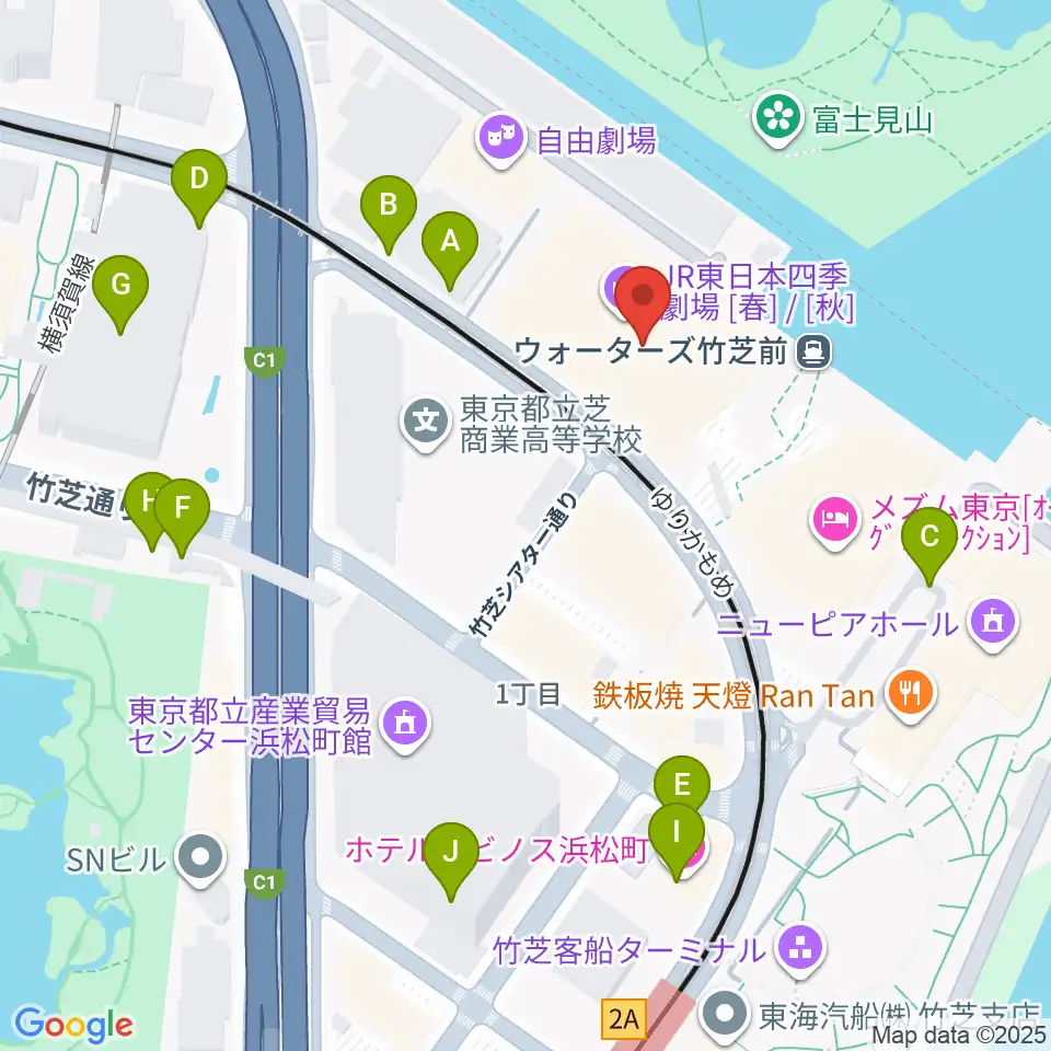 JR東日本四季劇場［春］周辺の駐車場・コインパーキング一覧地図