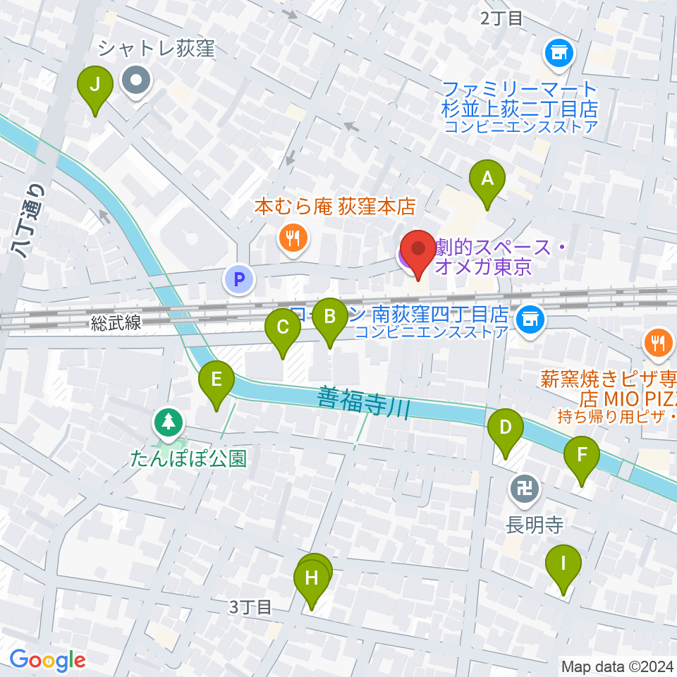 オメガ東京周辺の駐車場・コインパーキング一覧地図