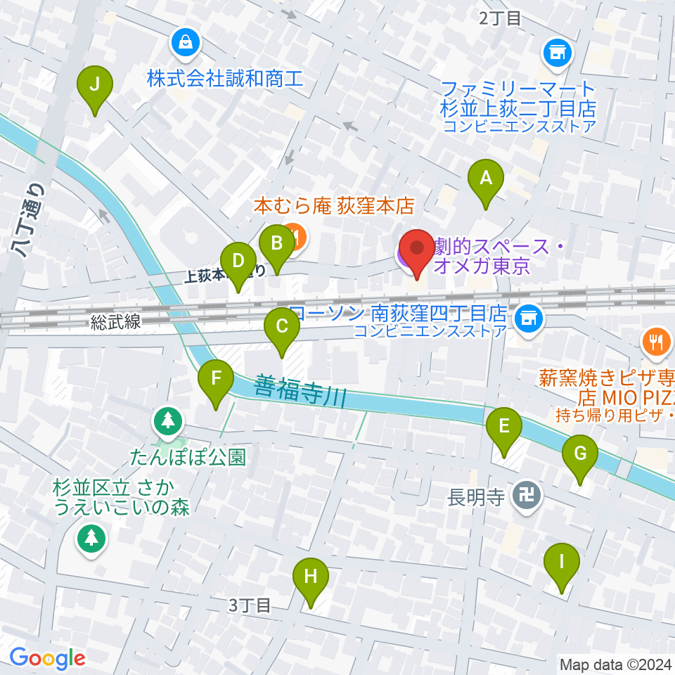 オメガ東京周辺の駐車場・コインパーキング一覧地図