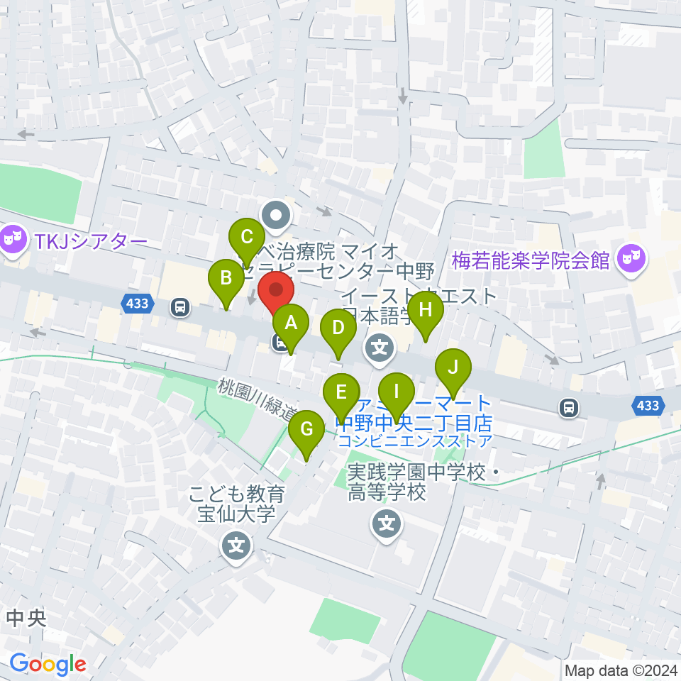 中野坂上RAFT周辺の駐車場・コインパーキング一覧地図