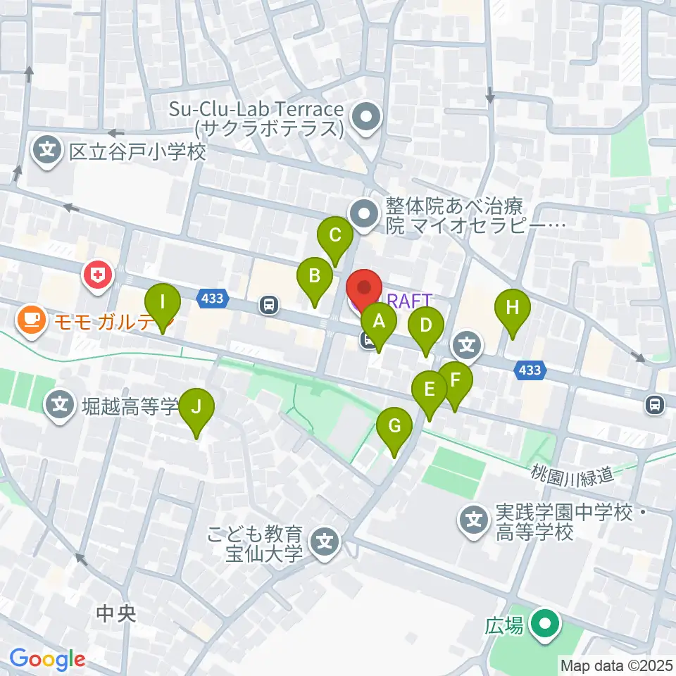 中野坂上RAFT周辺の駐車場・コインパーキング一覧地図
