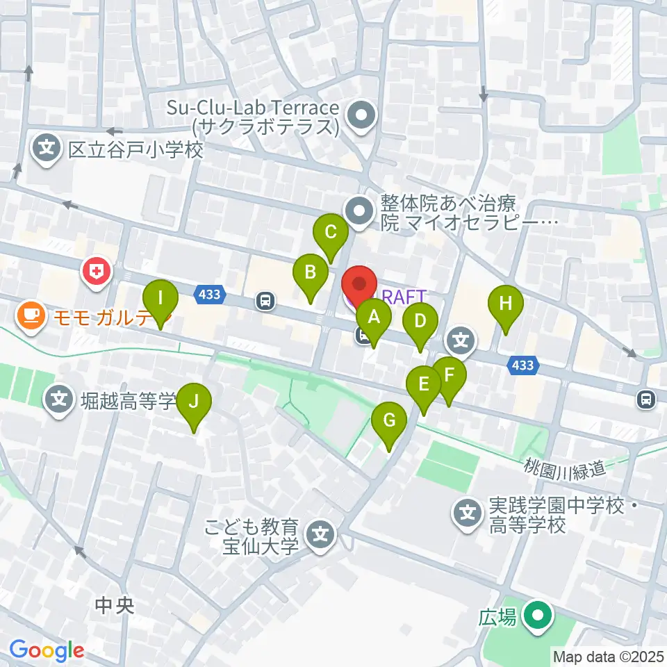中野坂上RAFT周辺の駐車場・コインパーキング一覧地図