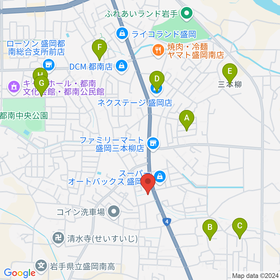 盛岡ノンクトンク周辺の駐車場・コインパーキング一覧地図