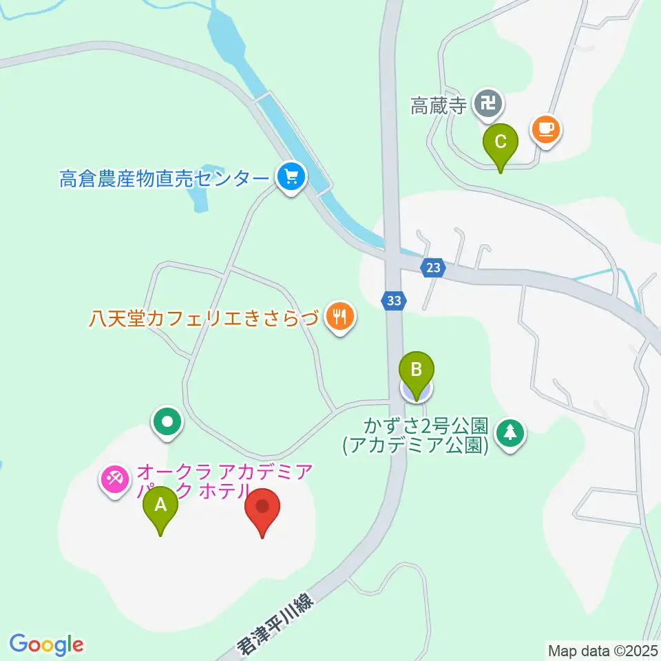 かずさアカデミアホール周辺の駐車場・コインパーキング一覧地図