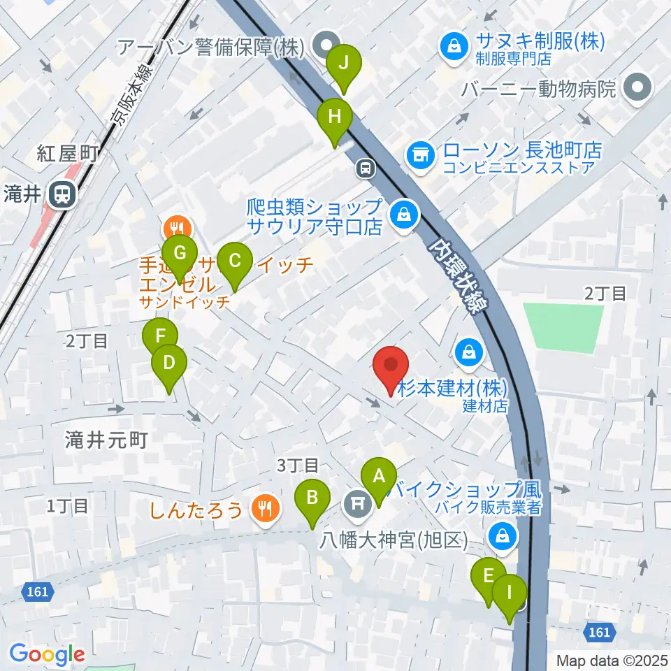 井谷ギター教室周辺の駐車場・コインパーキング一覧地図
