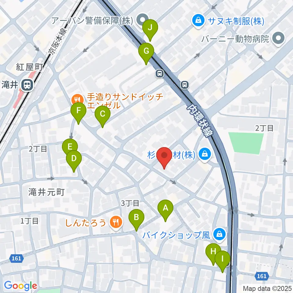 井谷ギター教室周辺の駐車場・コインパーキング一覧地図