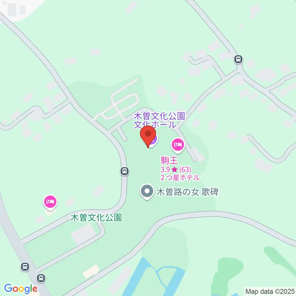 木曽文化公園文化ホール周辺の駐車場・コインパーキング一覧地図