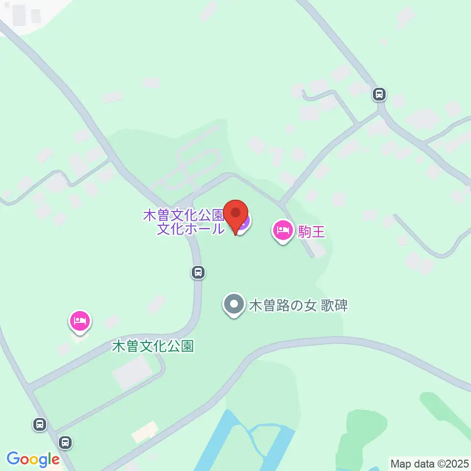 木曽文化公園文化ホール周辺の駐車場・コインパーキング一覧地図