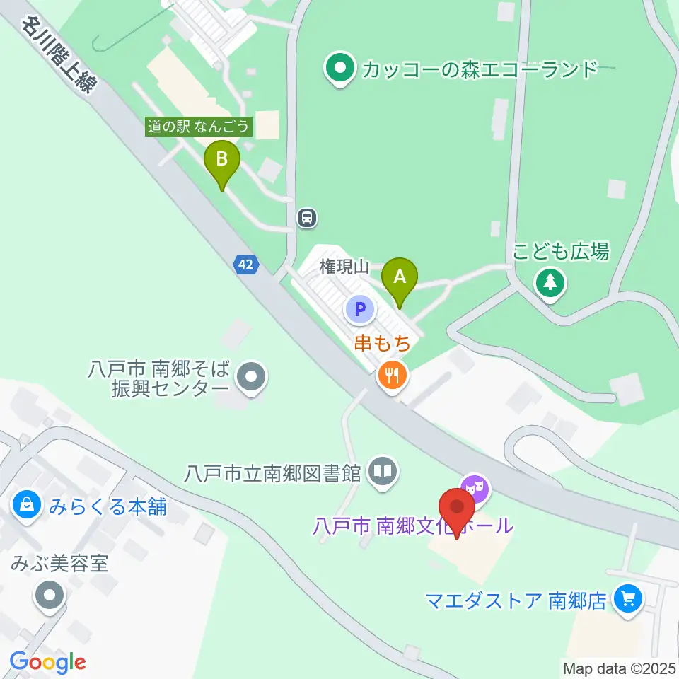 八戸市南郷文化ホール周辺の駐車場・コインパーキング一覧地図