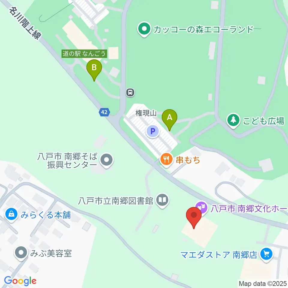 八戸市南郷文化ホール周辺の駐車場・コインパーキング一覧地図