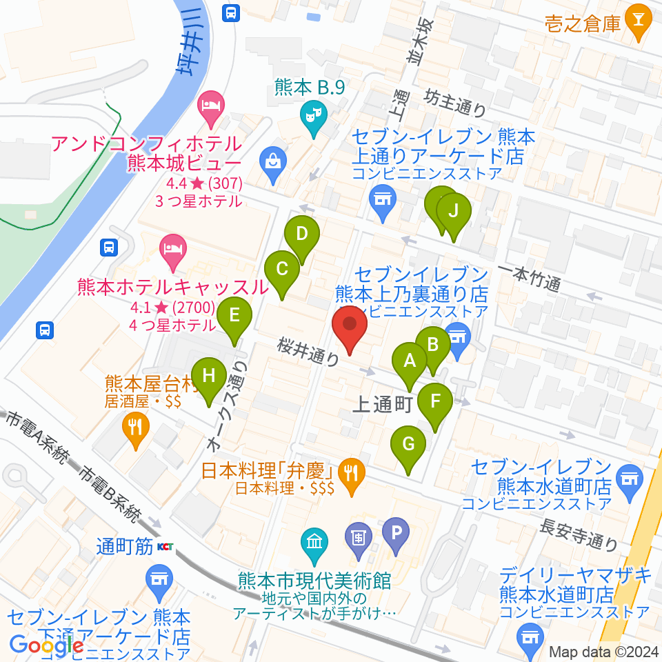 大谷楽器店周辺の駐車場・コインパーキング一覧地図