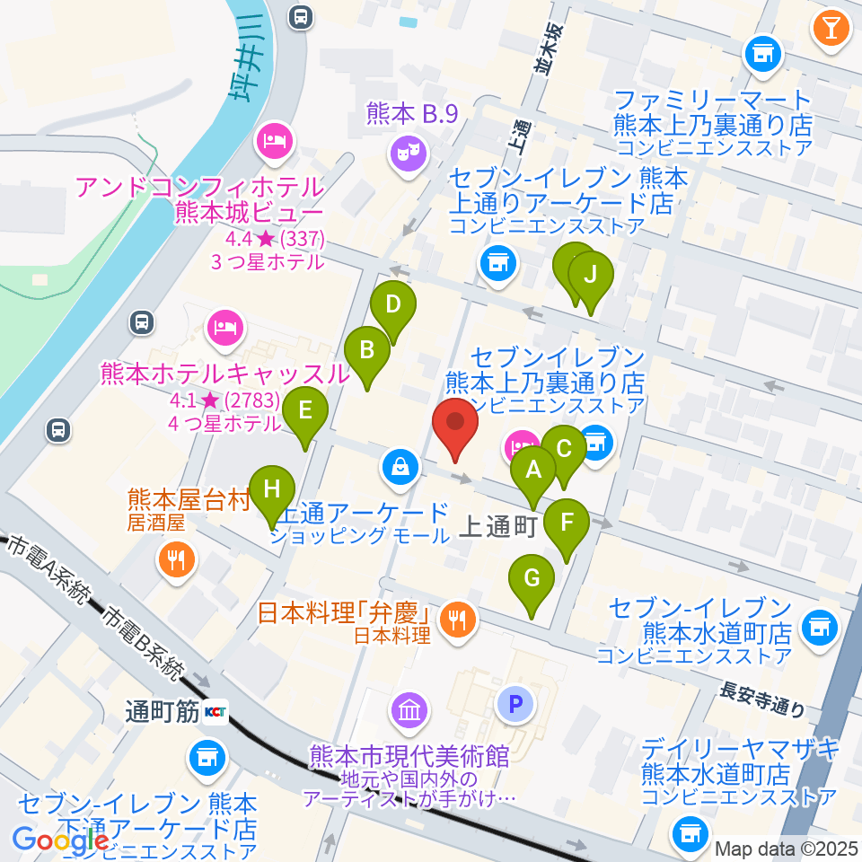 大谷楽器店周辺の駐車場・コインパーキング一覧地図