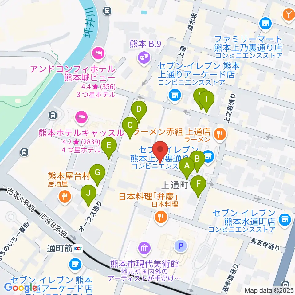 大谷楽器店周辺の駐車場・コインパーキング一覧地図