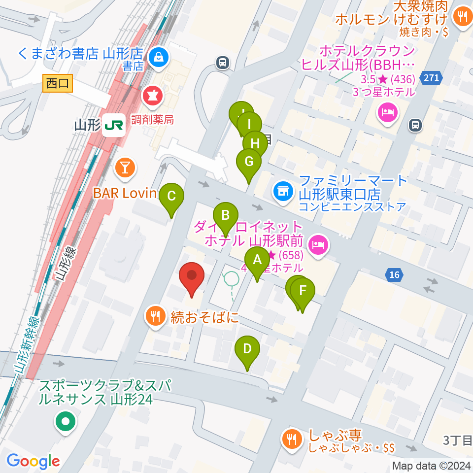 オクテット周辺の駐車場・コインパーキング一覧地図