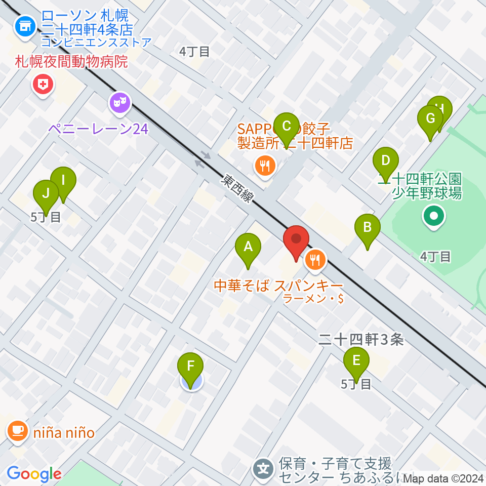 琴似Burn周辺の駐車場・コインパーキング一覧地図