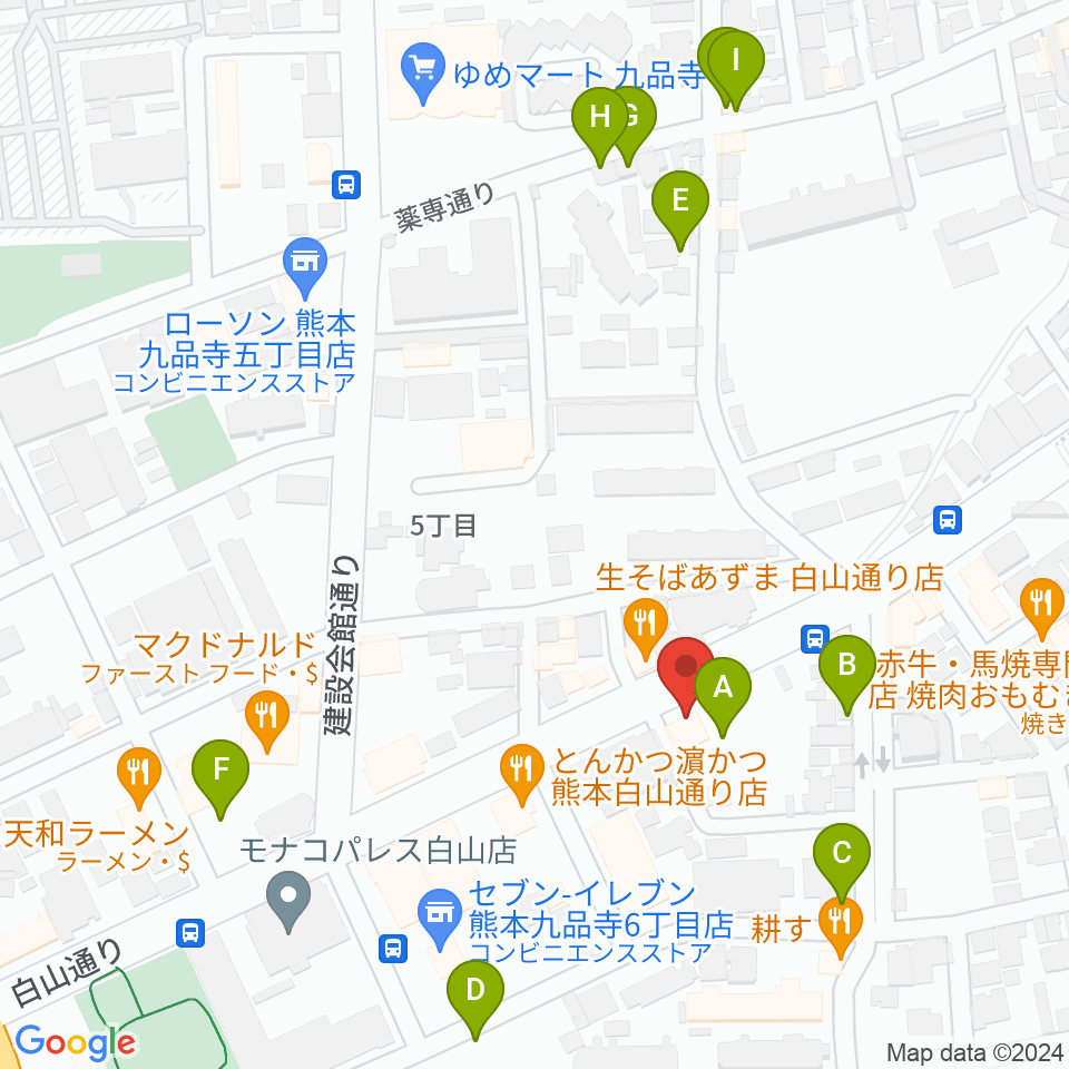 ミュージックファーム周辺の駐車場・コインパーキング一覧地図