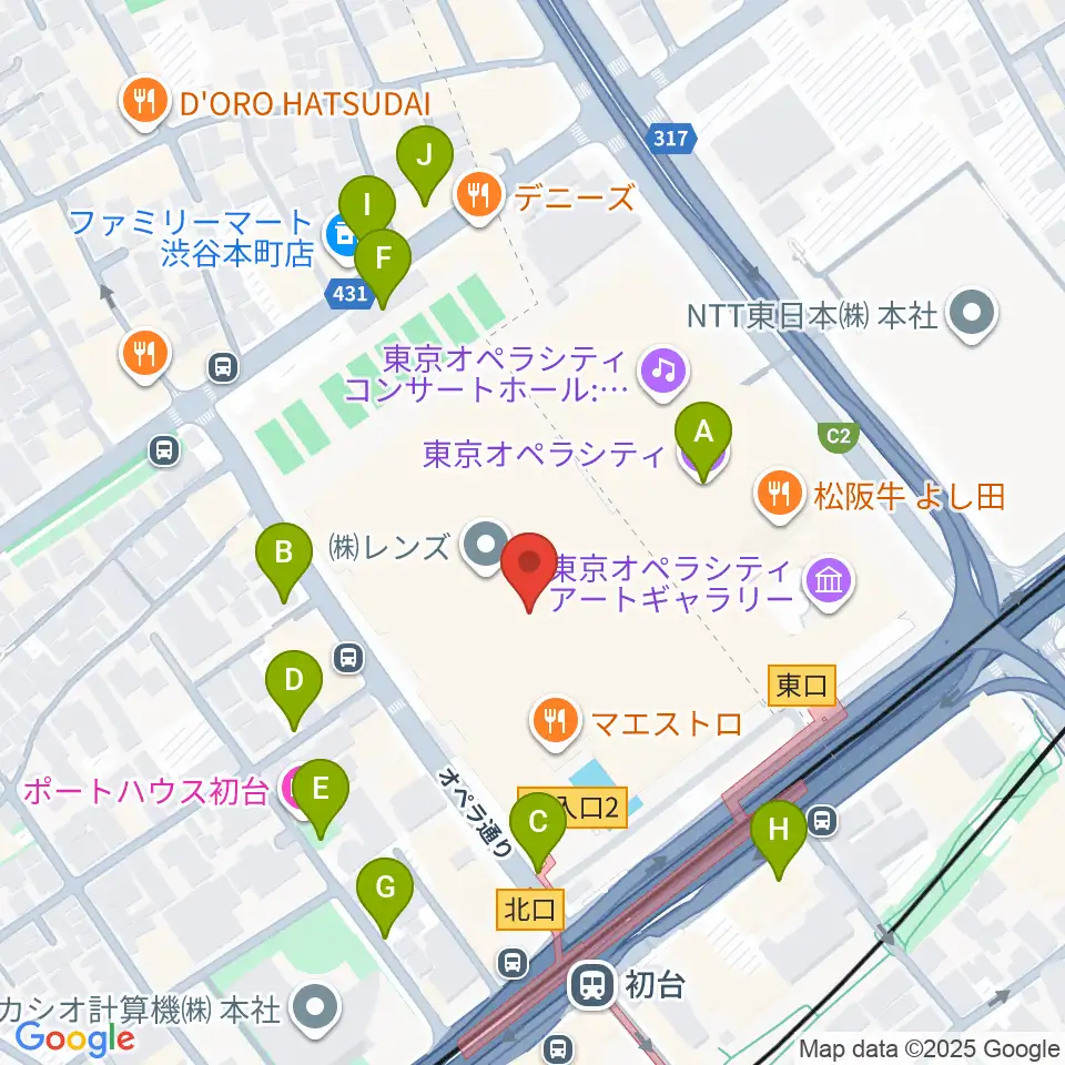 新国立劇場周辺の駐車場・コインパーキング一覧地図