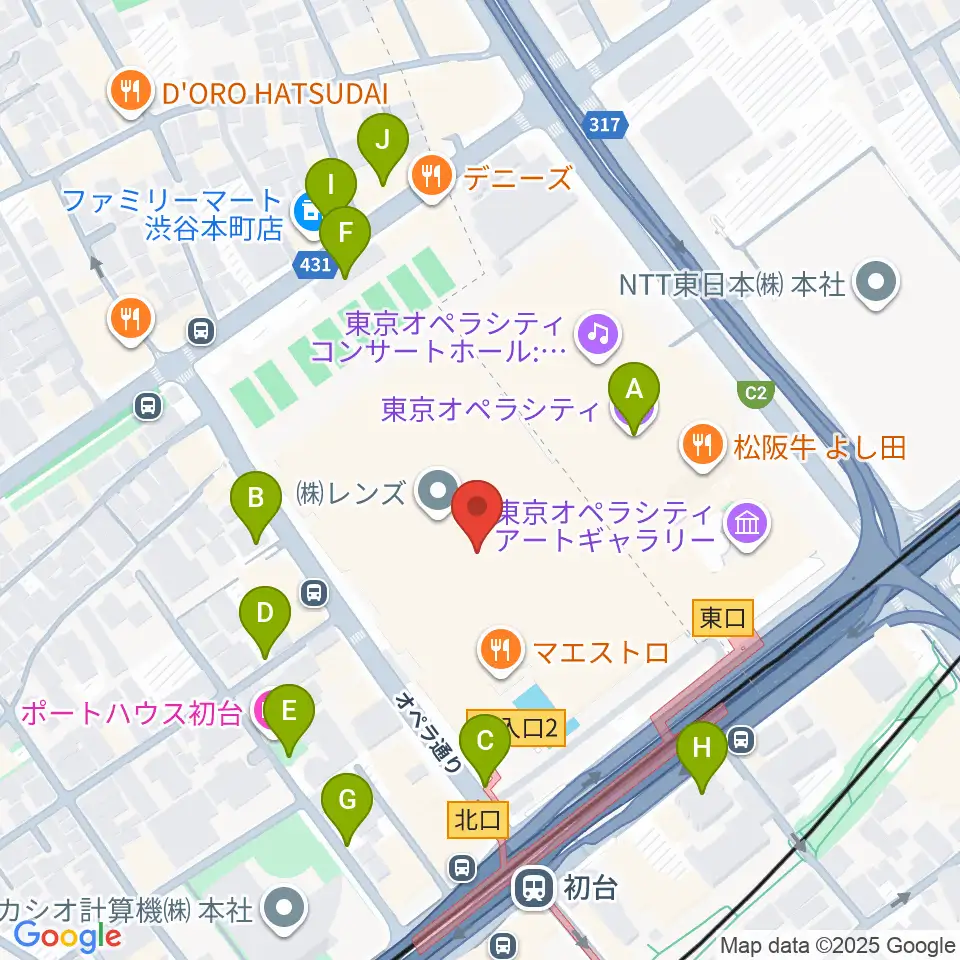 新国立劇場周辺の駐車場・コインパーキング一覧地図