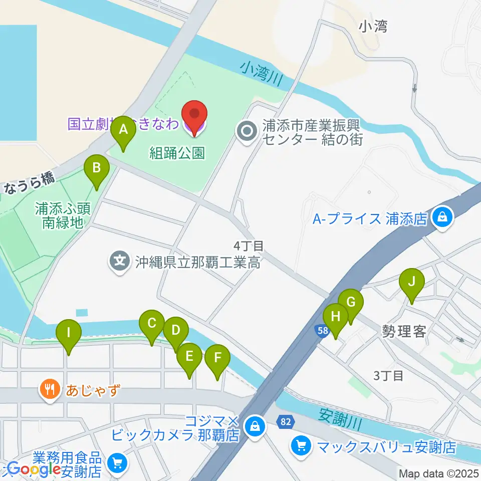 国立劇場おきなわ周辺の駐車場・コインパーキング一覧地図