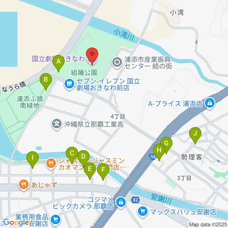 国立劇場おきなわ周辺の駐車場・コインパーキング一覧地図