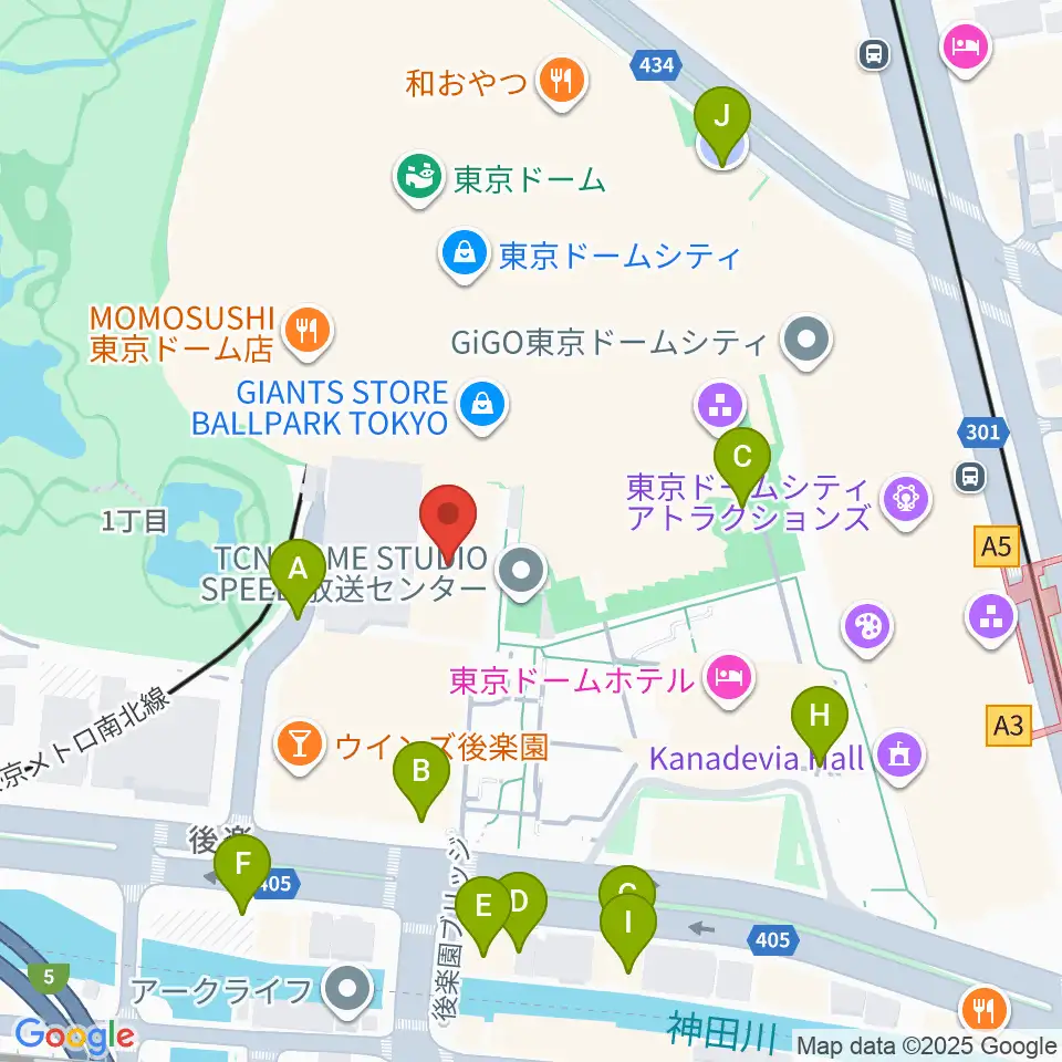 後楽園ホール周辺の駐車場・コインパーキング一覧地図