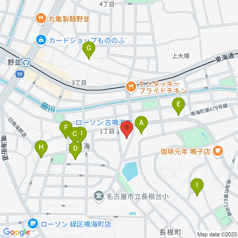Enchante音楽教室周辺の駐車場・コインパーキング一覧地図