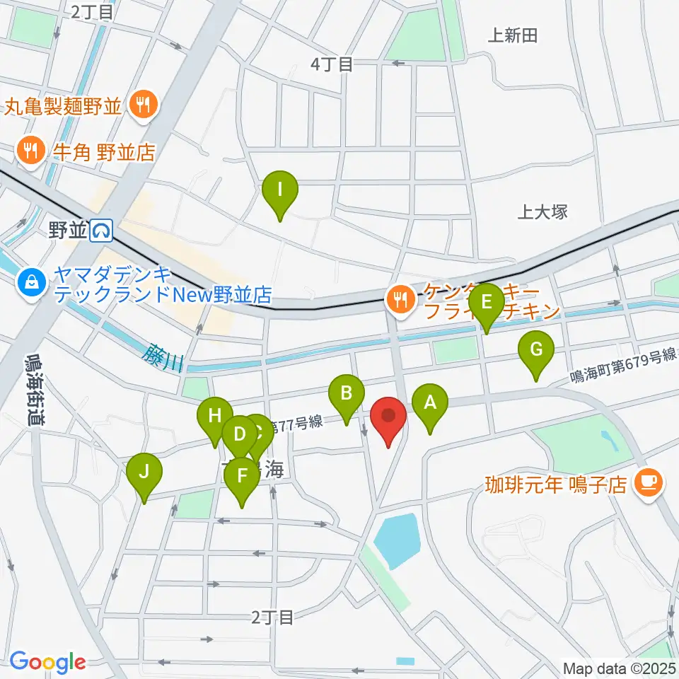 Enchante音楽教室周辺の駐車場・コインパーキング一覧地図