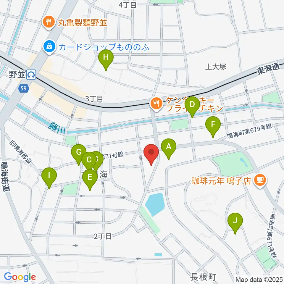 Enchante音楽教室周辺の駐車場・コインパーキング一覧地図