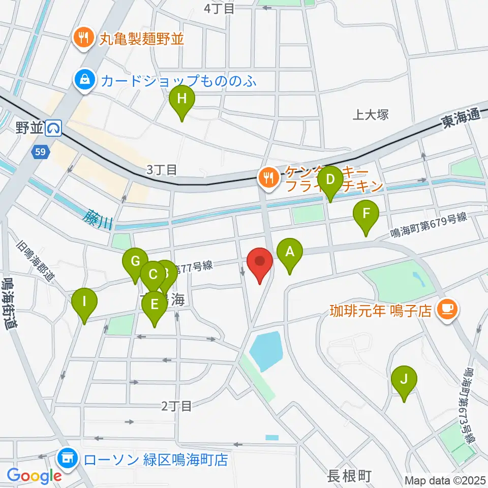 Enchante音楽教室周辺の駐車場・コインパーキング一覧地図