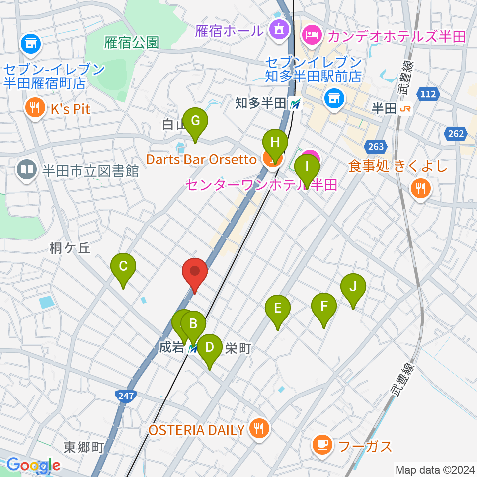 J.Pミュージックスクール周辺の駐車場・コインパーキング一覧地図