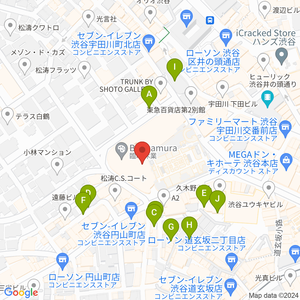 シアターコクーン周辺の駐車場・コインパーキング一覧地図