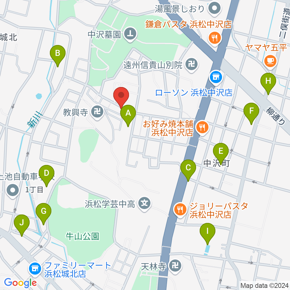 さくらギター教室周辺の駐車場・コインパーキング一覧地図