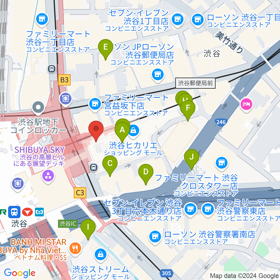 東急シアターオーブ周辺の駐車場・コインパーキング一覧地図