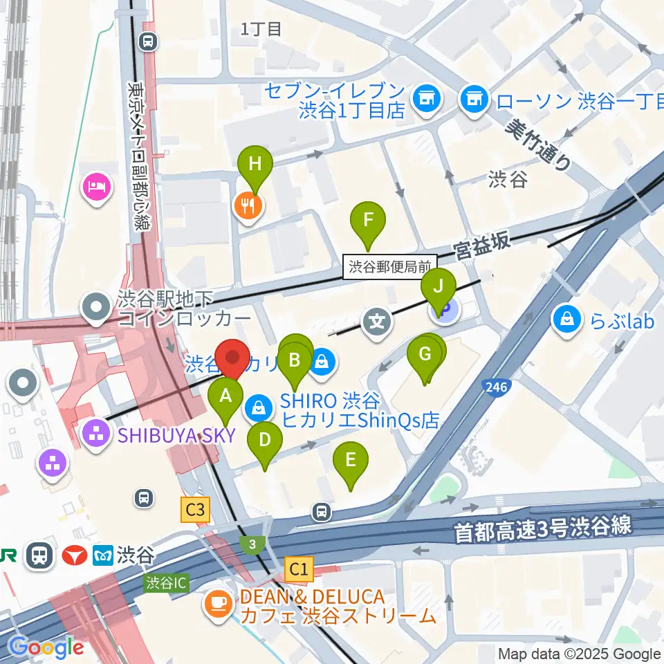 東急シアターオーブ周辺の駐車場・コインパーキング一覧地図
